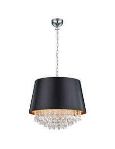 Lampe de plafond Moderne Noir et Doré Lorely 3xE14