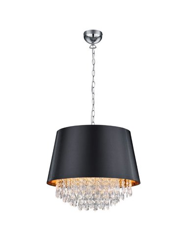 Lampe de plafond Moderne Noir et Doré Lorely 3xE14