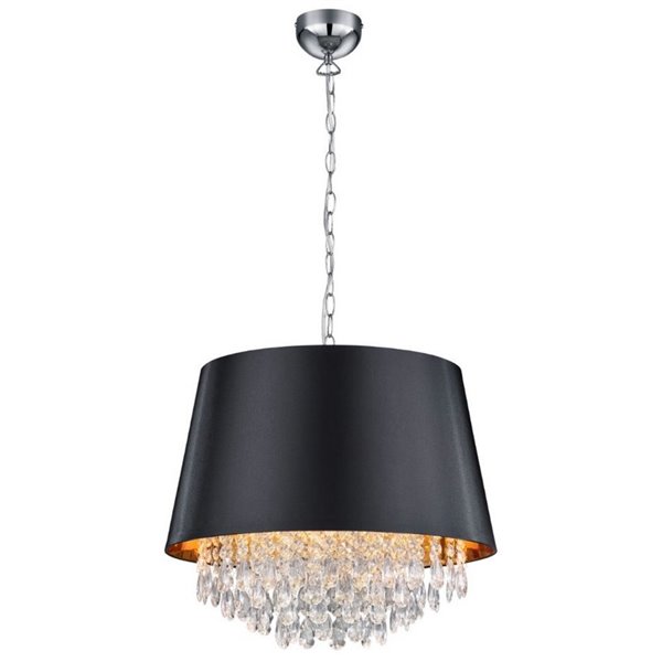Lampe de plafond Moderne Noir et Doré Lorely 3xE14