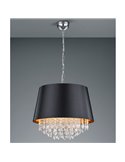 Lámpara de Techo Moderna Negra y Dorada Lorely 3xE14