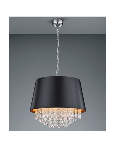 Lampe de plafond Moderne Noir et Doré Lorely 3xE14