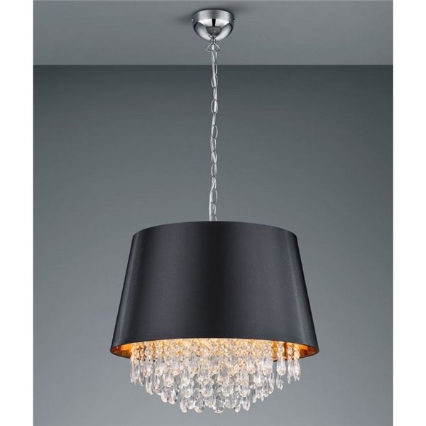 Lampe de plafond Moderne Noir et Doré Lorely 3xE14