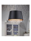 Lampe de plafond Moderne Noir et Doré Lorely 3xE14