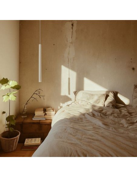 Lámpara colgante TORCH blanco o negro Mantra 11W 3000K ambiente | LeonLeds