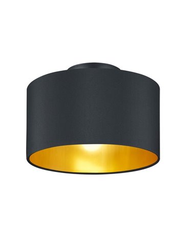 Candeeiro de teto Redondo preto e Oro Hostel