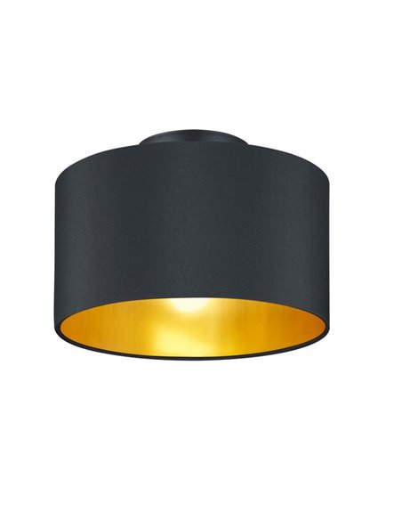 Plafón Redondo Negro y Oro Hostel