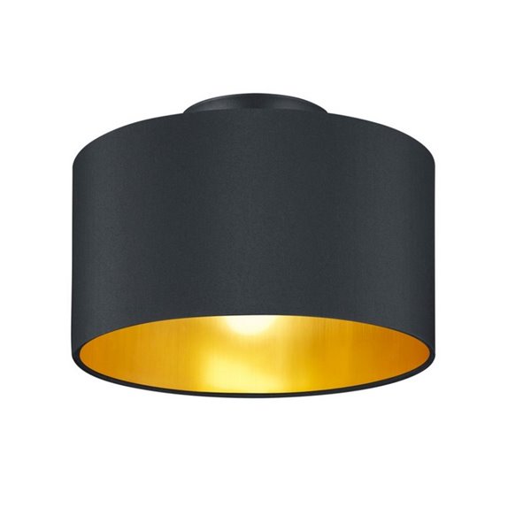 Plafón Redondo Negro y Oro Hostel