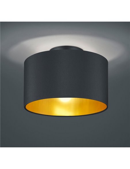 Candeeiro de teto Redondo preto e Oro Hostel