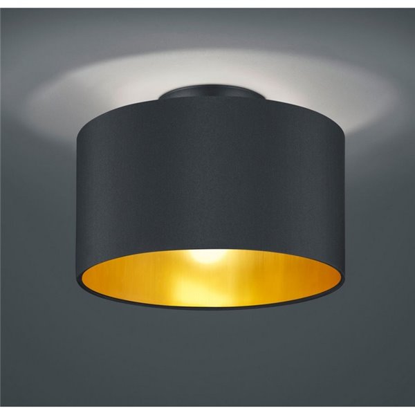 Candeeiro de teto Redondo preto e Oro Hostel