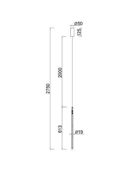 Lámpara colgante TORCH blanco o negro Mantra 11W 3000K | LeonLeds