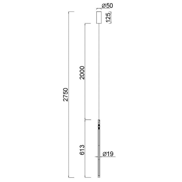 Lámpara colgante TORCH blanco o negro Mantra 11W 3000K | LeonLeds