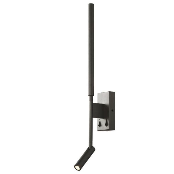 Aplique LED Torch Mantra 6703 com leitor preto | LeonLeds