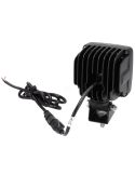 Faro de trabajo LED muy potente 76W 11970Lm, cuadrado 12/24V con soporte giratorio IP67