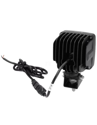 Faro de trabajo LED muy potente 76W 11970Lm, cuadrado 12/24V con soporte giratorio IP67