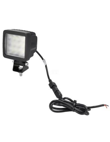 Faro de trabajo LED muy potente 76W 11970Lm, cuadrado 12/24V con soporte giratorio IP67