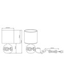 Lámpara de Sobremesa Rustico Marrón Esna Home Grande 1XE14