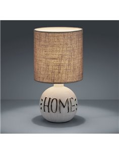 Lámpara de Sobremesa Rustico Marrón Esna Home Grande 1XE14 2