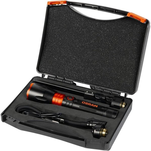 Linterns kit 3 en 1, linterna, luz de inspección y luz cuello de cisne LEDinspect, 160/450/500Lm, USB C