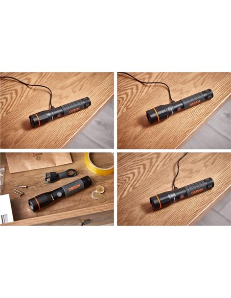 Linterna premium ergonómica con zoom LEDinspect PRO TORCH 500Lm, potente y resistente