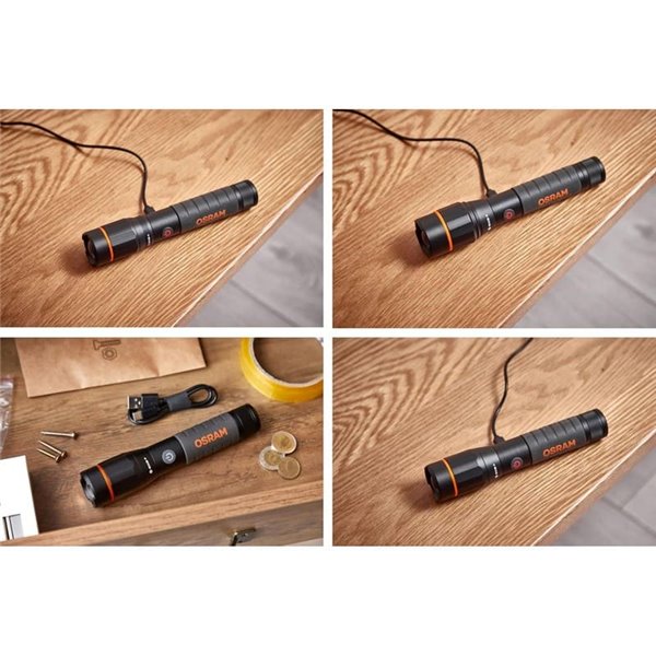 Linterna premium ergonómica con zoom LEDinspect PRO TORCH 500Lm, potente y resistente