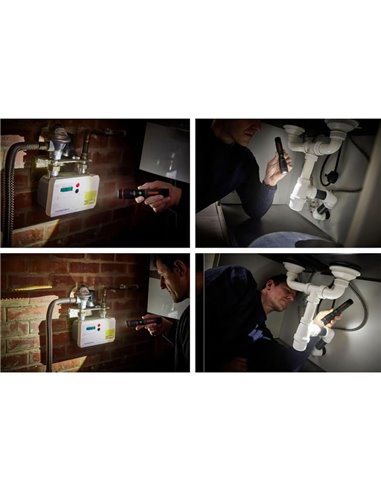 Linterna profesional potente LEDinspect PRO TORCH 800Lm, 5 modos de luz, IP44
