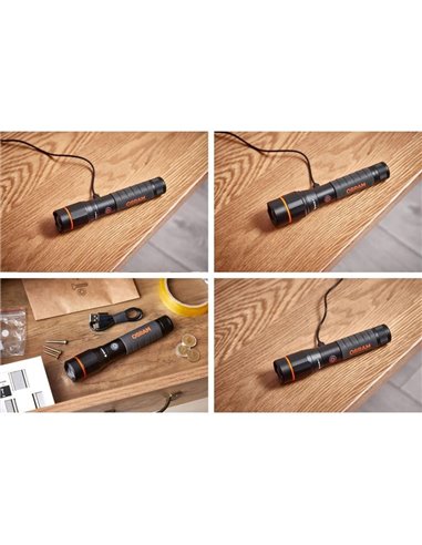 Linterna profesional potente LEDinspect PRO TORCH 800Lm, 5 modos de luz, IP44