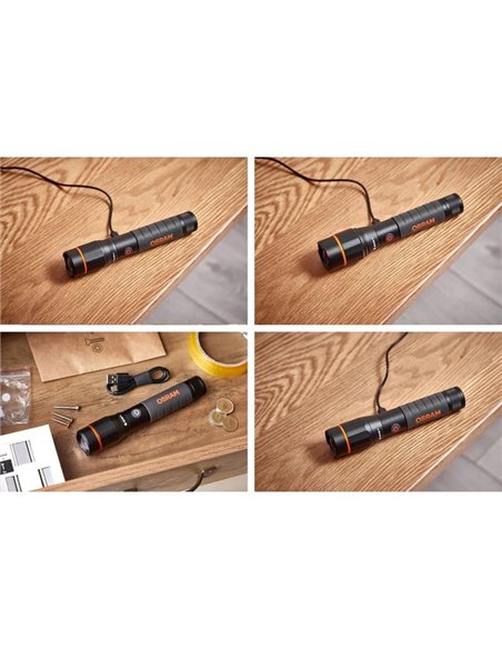 Linterna profesional potente LEDinspect PRO TORCH 800Lm, 5 modos de luz, IP44