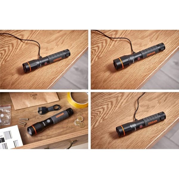 Linterna profesional potente LEDinspect PRO TORCH 800Lm, 5 modos de luz, IP44