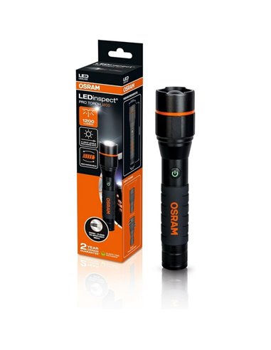 Linterna profesional de alto rendimiento LEDinspect PRO TORCH 1200Lm, muy potente, 5 modos de luz, IP44