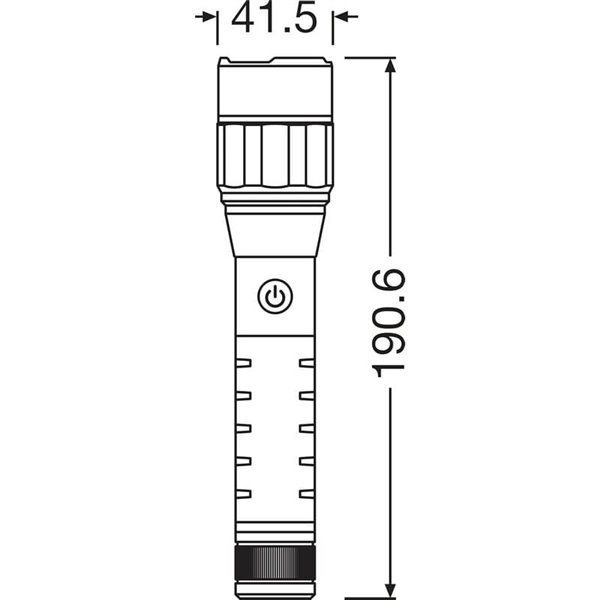 Lampe torche professionnelle LEDinspect PRO TORCH 1200Lm haute performance, très puissante, 5 modes d'éclairage, IP44