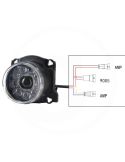 Faro principal LED redondo Cruce y Carretera 12/24V conector AMP 9005 – Compatible Fendt, Deutz-Fahr, Massey Ferguson, Valtra