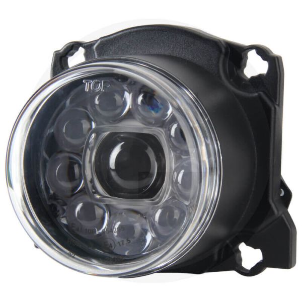 Faro principal LED redondo Cruce y Carretera 12/24V conector AMP 9005 – Compatible Fendt, Deutz-Fahr, Massey Ferguson, Valtra