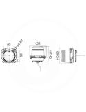 Faro principal LED redondo Cruce y Carretera 12/24V conector AMP 9005 – Compatible Fendt, Deutz-Fahr, Massey Ferguson, Valtra
