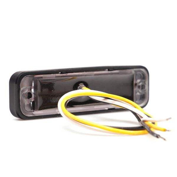 Barra LED mini advertencia Ambar 5 Programas XA1 EMC R10 IP68 12V 24V W285