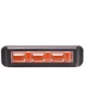Barra LED mini advertencia Ambar 5 Programas XA1 EMC R10 IP68 12V 24V W285