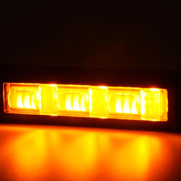 Barra LED mini advertencia Ambar 5 Programas XA1 EMC R10 IP68 12V 24V W285