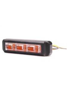 Barra LED mini advertencia Ambar 5 Programas XA1 EMC R10 IP68 12V 24V W285