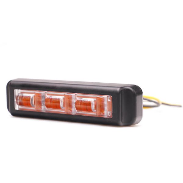 Barra LED mini advertencia Ambar 5 Programas XA1 EMC R10 IP68 12V 24V W285
