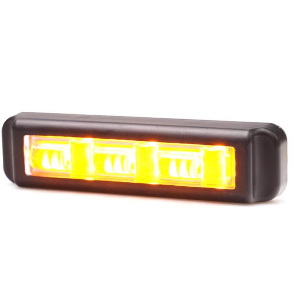 Barra LED mini advertencia Ambar 5 Programas XA1 EMC R10 IP68 12V 24V W285