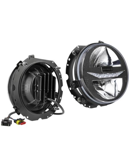 Farol LED Ø178mm 12/24V com DRL e Posição – Compatível com Mercedes G W460/W461/W463 e VW Golf I