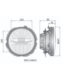 Medidas Faro principal LED Ø178mm 12/24V con DRL y posición – Compatible Mercedes G W460/W461/W463 y VW Golf I