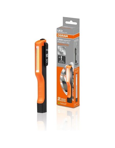 Lanterna compacta LEDinspect POCKET 110 ESSENTIAL, COB LED, 110Lm 6500K, com clipe giratório e ímã