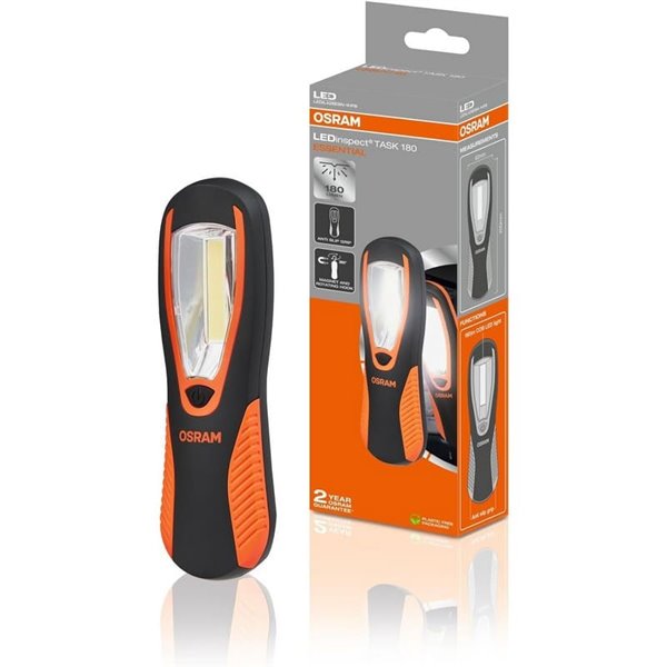 Lámpara de inspección LED portátil para espacios pequeños LEDinspect TASK 180 ESSENTIAL,con imán y gancho 360º