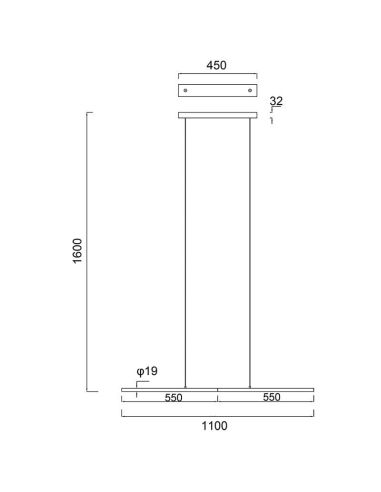 Plafonnier LED torche blanche