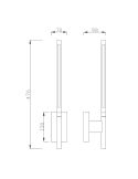 Aplique sin lector LED negro TORCH Mantra medidas| LeonLeds