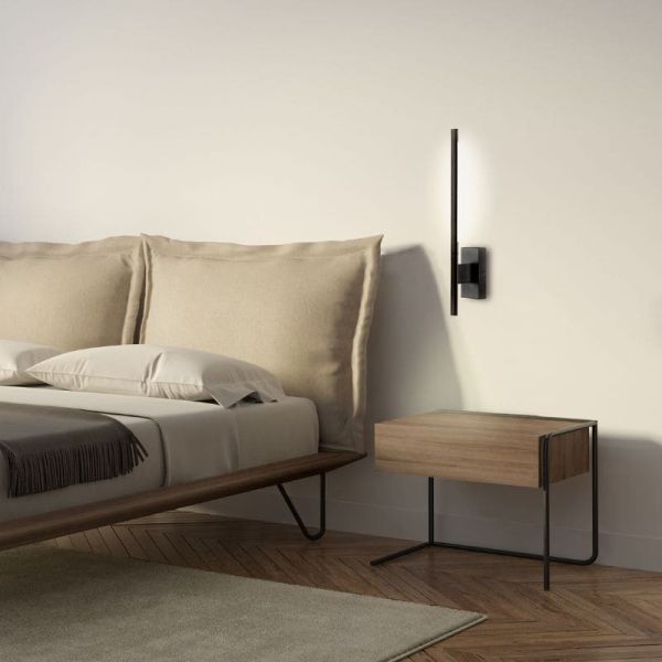 Aplique sin lector LED negro TORCH Mantra ambiente| LeonLeds