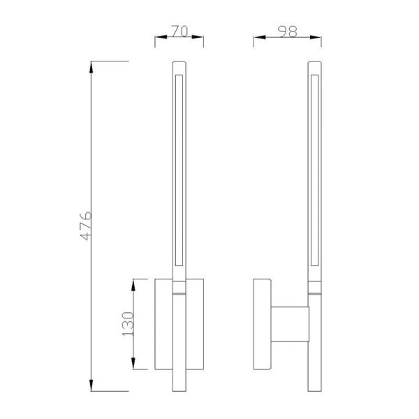Aplique LED TORCH blanco 6700 Mantra | LeonLeds