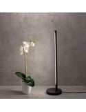 Lámpara de sobremesa LED 11W TORCH negra detalle | LeonLeds