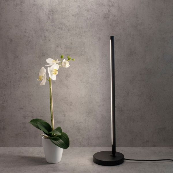 Lámpara de sobremesa LED 11W TORCH negra detalle | LeonLeds