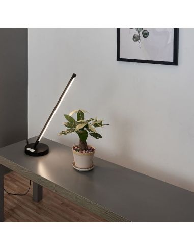 Lámpara de sobremesa LED 11W TORCH negra ambiente | LeonLeds